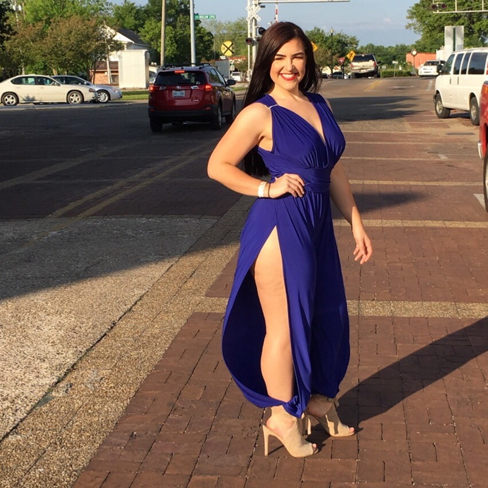 Jumpsuit with side slits